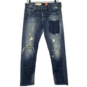 Pilcro Women’s Hyphen Super Distressed Dark Wash Jeans Size 27